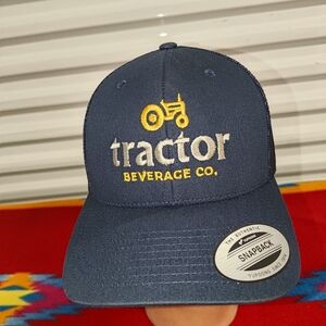 tractor Beverage Co.Embroidered Logo Trucker Mesh Snapback Hat Cap